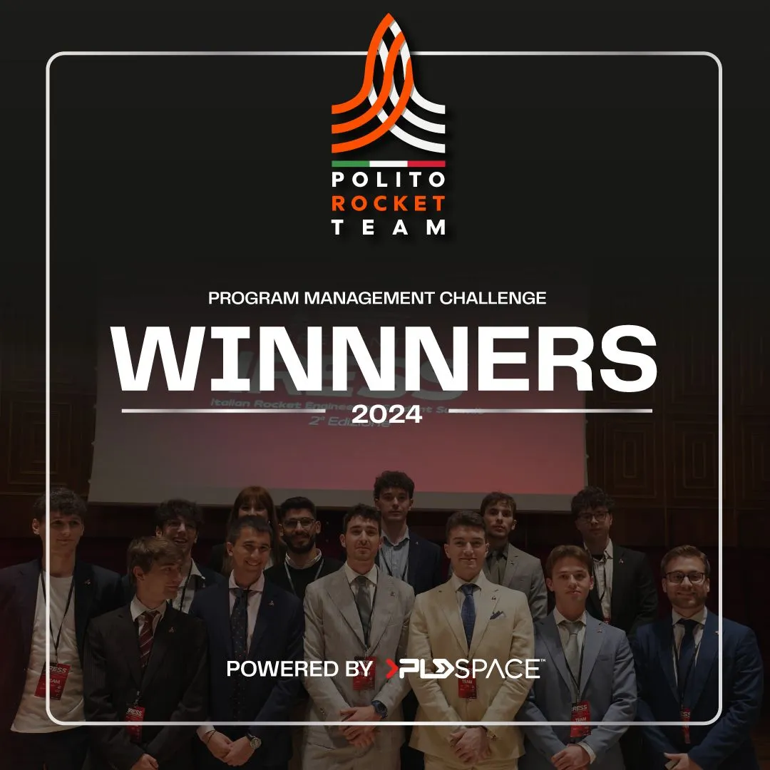 A graphic reading Program Management Challenge Winners 2024 over a photo of the team.